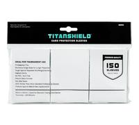 TitanShield Fundas Premium para Cartas | Compatibles con Pokémon, One Piece, Lorcana, Flesh & Blood, y Magic The Gathering MTG | (150 Fundas - Estándar) (1, Blanco, Estándar | 66x91mm)
