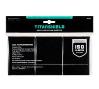 TitanShield Fundas protectoras de cartas coleccionables de tamaño estándar para Magic The Gathering MTG, Pokemon (150 fundas/negro)