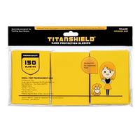 TitanShield Fundas protectoras para cartas coleccionables de tamaño japonés pequeño (150 fundas/amarillo) para Yu-Gi-Oh, Cardfight!! Vanguard & More
