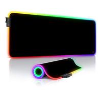 Titanwolf - Alfombrilla de ratón para Juegos RGB - Base de Escritorio LED - 800x300 mm - XXL Alfombrilla para ratón - LED Multi Color - 11 Modos de iluminación - 7 Colores LED más 4 Modos de Efectos