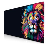 TITANWOLF - Alfombrilla Gaming XXL para ratón 1200x600 - Mouse Pad - Precisión y Velocidad - Parte Inferior de Goma para una sujeción Estable - Antideslizante, Resistente al Agua - Colour Lion