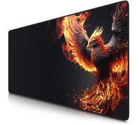 TITANWOLF Alfombrilla Gaming XXL para ratón 900x400, Mouse Pad, Precisión y Velocidad, Parte Inferior de Goma para una sujeción Estable, Antideslizante, Resistente al Agua, Phoenix