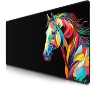TITANWOLF Alfombrilla Gaming XXL para ratón 900x400, Mouse Pad, Precisión y Velocidad, Parte Inferior de Goma para una sujeción Estable, Antideslizante, Resistente al Agua, Colour Horse