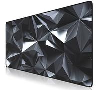 Titanwolf - Alfombrilla gaming XXL para ratón 900x400 - Mouse pad - Precisión y velocidad - Parte inferior de goma para una sujeción estable - Antideslizante, resistente al agua - Motivo Black Crystal