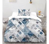 TiTCiveR Plaid Juego De Funda Edredon 3D Impreso Motivos geométricos para Adultos, Niños Y Niñas 2 Piezas Microfibra 1 Fundas De Almohada Cremallera Oculta Single（135x200cm）