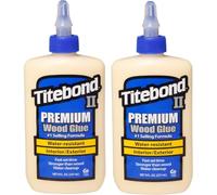 Titebond II Premium - Juego de pegamento para madera (2 unidades de 237 ml, resistente al agua, pegamento profesional para madera, extrafuerte, ideal para muebles, proyectos de madera y manualidades