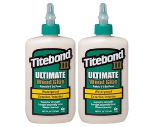 Titebond III Ultimate Adhesivo para madera 2 x 237 ml, adhesivo para interior y exterior D4 Hoz