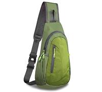 TITECOUGO Rucksack for Men Backpack Shoulder Bag Sling Small Bag Women Gym Bags Cross Body Running Work Healthy Back Chest Pouch Backpacks Daypack Camp Day Packs Sports Lightweight Army Green