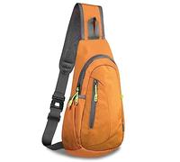 TITECOUGO Shoulder Bag Small Backpack Sling Bag for Women Men Gym Cross Body Running Rucksack Work Healthy Back Bag Chest Bags Crossbody Backpacks Daypack Camp Day Packs Sports Lightweight Orange