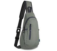 TITECOUGO Small Sling Bag Lightweight Canvas Crossbody Bag for Women Rucksack for Men Running Backpack Travel Chest Pack Shoulder Daypack for Gym Work Outdoor Hiking Sports Dark Grey
