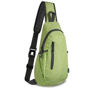 TITECOUGO Small Sling Bag Lightweight Crossbody Canvas Bag for Women Rucksack for Men Running Backpack Travel Chest Pack Shoulder Daypack for Gym Work Sports Hiking Outdoor Green