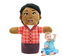 Títeres con dedos de historia,Marionetas de dedos de peluche,Dibujos animados negros que cuentan una historia de títeres de dedos - Juguetes de exhibición de muñecas familiares africanas, conta