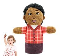 Títeres con dedos de historia,Marionetas de dedos de peluche,Marioneta de juguete de juego de rol - Peluche de dibujos animados africanos negro personas cuento títere miembros de la familia títere