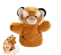 Títeres De Animales - Animal Hand Puppet | Dibujos Animados Tiger Plush Toys | Juguete De Peluche De Peluche De Tigres | Lindos Títeres De Juego De Roles | Small Tiger Doll Juego De Narración De Cuent