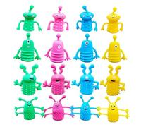 Títeres De Dedo | 16 Divertidos Fidgets Elásticos | Títeres Dedo Infantiles para Contar Cuentos,para Hogar, Escuela, Aula, Viajes En Coche, Avión, Cumpleaños, Vacaciones Y