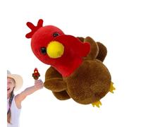 Títeres de dedo de animales,Marionetas de dedo de pavo,Juguetes de títeres de dedo de animales de peluche de pavo dulce - Accesorio de lectura de cuentos para niñas y niños, juguetes