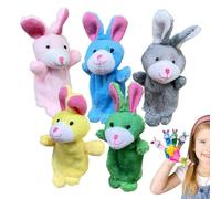 Títeres de Dedos de Animales, Animales de los Dedos | Plush Bunny Toys Interactive Toys de 5 - Animales de Peluche Juguetes para títeres para narración de Cuentos