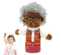 Títeres de dedos de historia, títeres con dedos de peluche - Juguetes para espectáculo de títeres familiares - Marioneta africana de punta de dedo de personajes familiares para accesorios