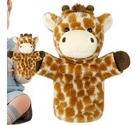 Títeres De Mano De Animales | Accesorios de Actuación de Peluche de León y Jirafa,Lindo Juguete de Títeres de Mano,para Niños Niñas Preescolares Aula Hora del Cuento