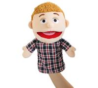 Títeres de Mano Familiares - Títeres de Peluche de Dibujos Animados para Niños, Juego de rol, Enseñanza en Jardín de Infancia, Teatro y Regalos de Cumpleaños, Títeress Guante con Móvil, 30cm