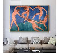 TITINGLUCK The Dance by Henri Matisse - Lienzo grande para pared, pósteres e impresiones artísticas de fauvismo para sala de estar, 90 x 130 cm, sin marco