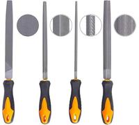 Titistpy Kit de archivos de 17 piezas con estuche de almacenamiento, incluye limas planas, redondas, triangulares, semicirculares, 12 mini limas y cepillo de limpieza