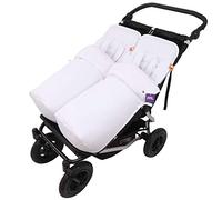 Tititnins® - Conjunto 2ud. Saco Silla para Baby Monster Easy Twin 4 | Gemelar | Desmontable con cremallera | Convertible en Colchoneta | PIQUE BLANCO con Pique Blanco