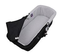 Tititnins® - Funda Capazo para Velcro Bugaboo Buffalo | Vestidura Cubre Cuco Bebé | Te Permite Llevar el Cubre pies Original | Paredes Suelo Acolchado Transpirable 3D | 100% Algodón | Gris Melange
