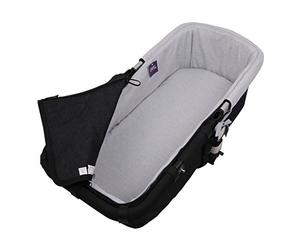 Tititnins® - Funda Capazo para Velcro Bugaboo Buffalo | Vestidura Cubre Cuco Bebé | Te Permite Llevar el Cubre pies Original | Paredes Suelo Acolchado Transpirable 3D | 100% Algodón | Gris Melange