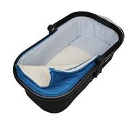 Tititnins® - Funda Capazo Velcro para Uppababy Vista y Cruz V2 PIQUE CELESTE (Algodón 100%)| Te permite llevar el Cubre Pies original | Paredes Acolchadas