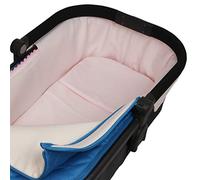 Tititnins® - Funda Capazo Velcro para Uppababy Vista y Cruz V2 PIQUE ROSA (Algodón 100%)| Te permite llevar el Cubre Pies original | Paredes Acolchada
