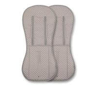 Tititnins® - Pack 2ud. Colchonetas para Bugaboo Donkey 5 ESTRELLA BLANCO - Acolchado Transpirable- (100% Algodón)