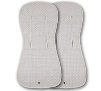 Tititnins® - Pack 2ud. Colchonetas para Bugaboo Donkey 5 ESTRELLA ROSA - Acolchado Transpirable- (100% Algodón)
