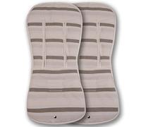 Tititnins® - Pack 2ud. Colchonetas para Bugaboo Donkey 5 NATURA - Acolchado Transpirable- (100% Algodón)