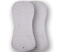 Tititnins® - Pack 2ud. Colchonetas para Bugaboo Donkey 5 PIQUÉ BLANCO - Acolchado Transpirable- (100% Algodón)