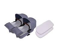 Tititnins® - Pack 2ud. Funda Capazo Funda Colchón para Bugaboo Donkey 5 - Donkey 3 - Donkey 2 Pique Blanco - Acolchado Transpirable- (100% Algodón)