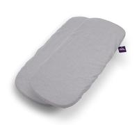 Tititnins® - Pack 2ud.Sabana Bajera Capazo para Nuna Triv Next Lytl | Funda Colchón Protector Cuco Carrito Bebe | BAMBULA Gris Melange | 100% Algodón Certificado Oeko-Tex® Organic Cotton