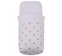TititNins® - Saco Capazo Bebé Verano para Bugaboo Fox 5 | Arrullo Cuco Recien Nacido | Relleno Extraible | Cremalleras Laterales | 100% Algodón OEKO-TEX® | PIQUE TOPO RO + Blanco/Blanco