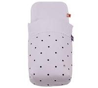 TititNins® - Saco Capazo Bebé Verano para Bugaboo Fox 5 | Arrullo Cuco Recien Nacido | Relleno Extraible | Cremalleras Laterales | 100% Algodón OEKO-TEX® | PIQUE TOPO NE + Blanco/Blanco