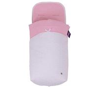 Tititnins© - Saco Capazo Verano compatible con Bugaboo Buffalo VOILE BLCO BORDADO.Rosa/Nervio -Relleno extraible-