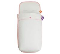 Tititnins© - Saco Capazo Verano para Bugaboo Bee 6 PIQUE BLANCO.Blanco/Rosa -Relleno extraible-