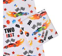 Titiweet dos papel de envoltura rpida 4 lminas grandes de papel de envoltura de auto para nios 2do cumpleaos 39.4 x 27.6 pulgadas por hoja (dos c