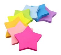 TITLE 1: Notas Pads - Bright Colors Self-Stick School Supplies, Aesthetic Sticky Notes, Vibrant Memo Reminders, Creative Planning Tabs | Message Booking Stationeries For Home Office Classroom