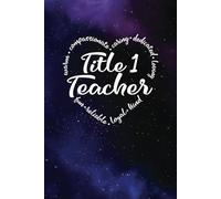Title 1 Teacher Gift - a Blank Lined Journal with Heart Words, Great for Showing Your Appreciation: Purple and Blue Universe design