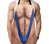 TITLE: Funny Grill Apron - Novelty Bikini | Hairy Muscle Torso Gag Gift | Stain-Resistant Cloth, 80x70cm Universal Fit, Machine Washable, Playful Costume Look, for Outdoor BBQ, Kitchen Cooking &