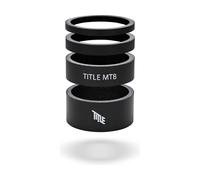 Title MTB Kit de espaciadores para auriculares de carbono 1 1/8" negro