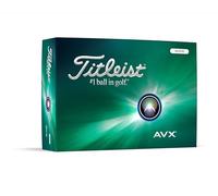 Titleist Bolas de Golf Blancas Modelo AVX de Tres Capas, Color Blanco, Caja de 12