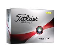 TITLEIST Pro V1X Golf, Adultos Unisex, Amarillo, 12 Bolas