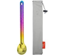 TiTo Titanium Cuchara De Mango Largo de Titanio Spork con Bolsa Almacenamiento Ultraligero Spork Cuchara Portabale Cubiertos para Acampar Hikking Utensilio(Cuchara Colorida Brillante)
