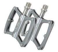 TiTo Titanium Pedales para Bicicletas Ultraligero Antideslizante Bike Flat Pedals con Pedales de Aleación de Aluminio y Ejes de Titanio para Montaña de Carreras Bicicletas(Titanio)